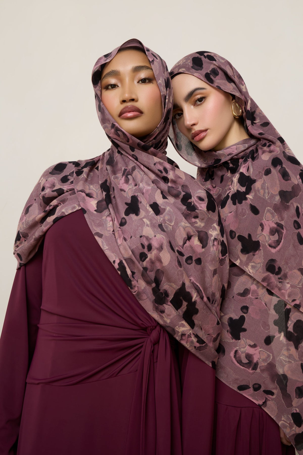 Printed Modal Hijab - Watercolor Bloom