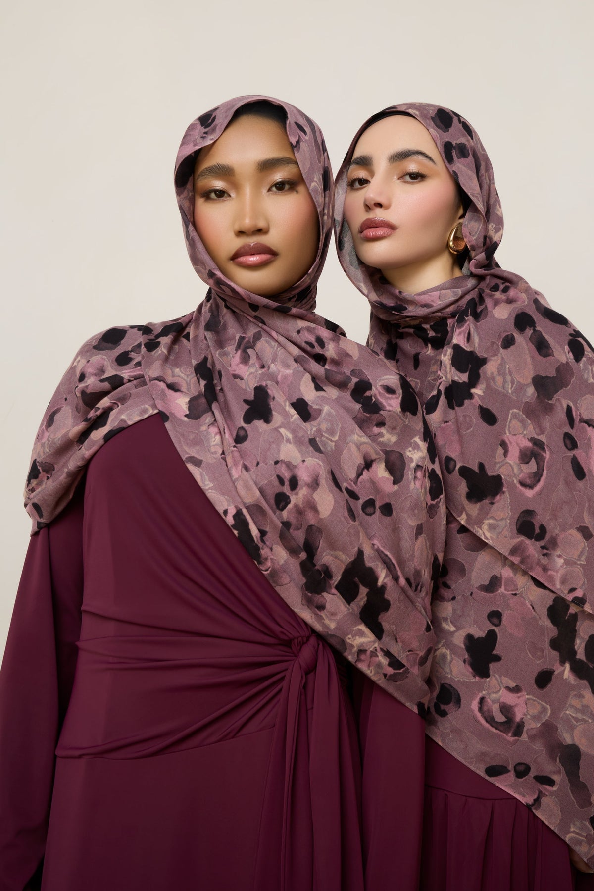 Printed Modal Hijab - Watercolor Bloom