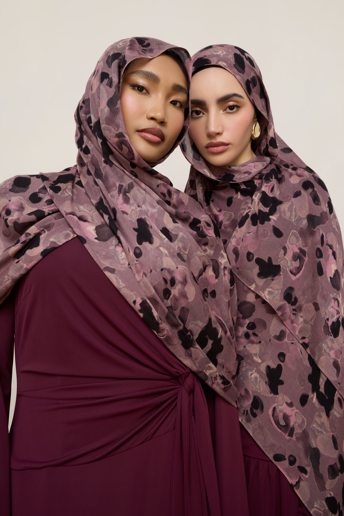 Printed Modal Hijab - Watercolor Bloom