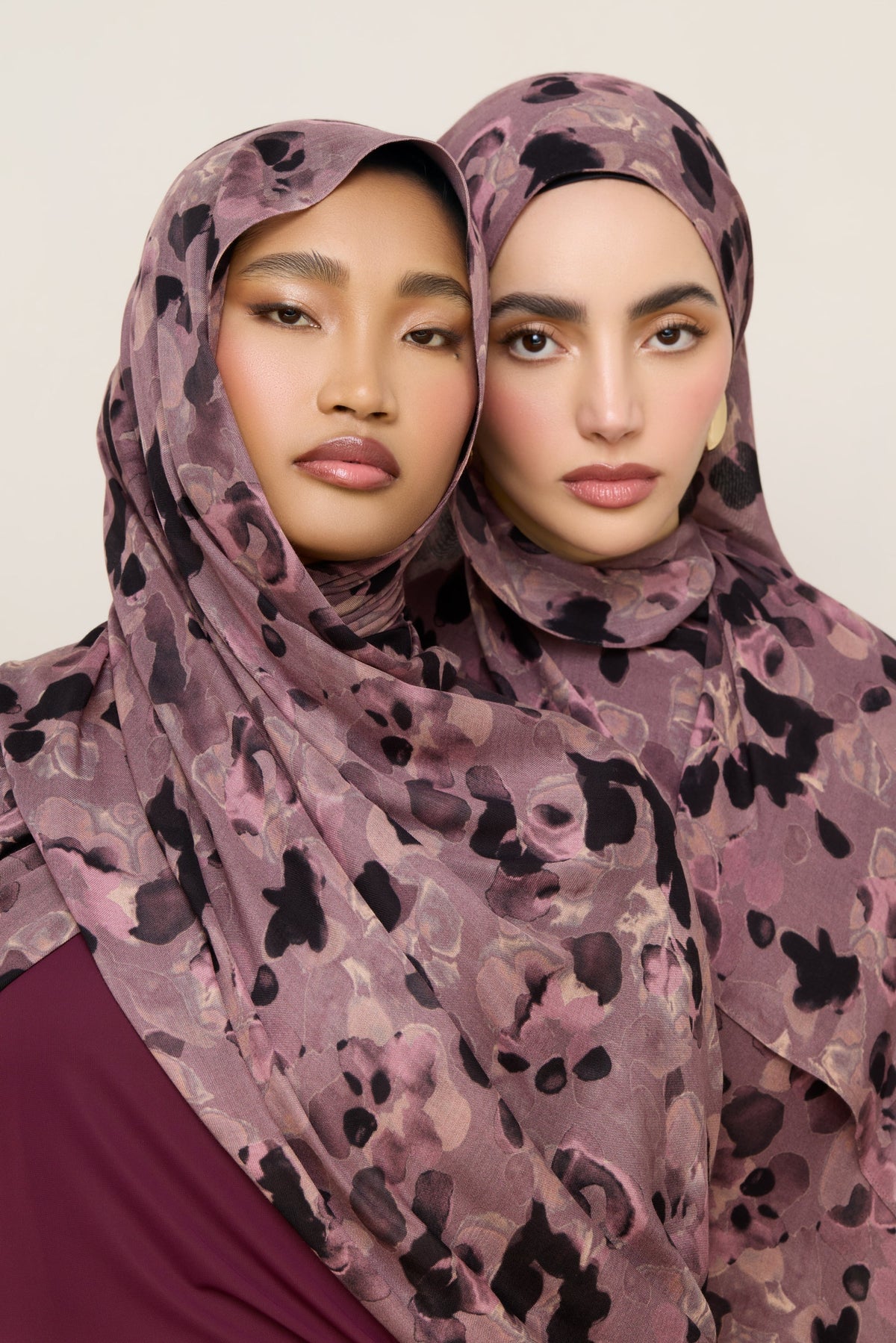 Printed Modal Hijab - Watercolor Bloom