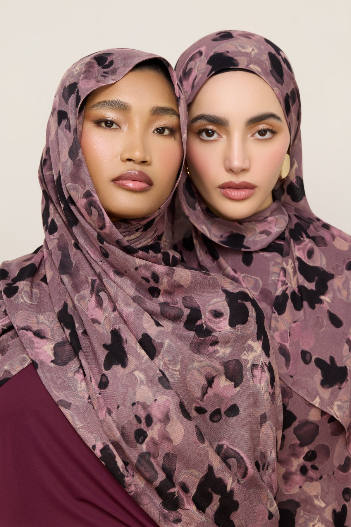 Printed Modal Hijab - Watercolor Bloom
