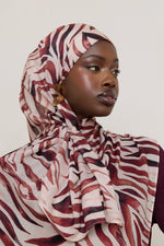 Printed Modal Hijab - Zebra Stripes