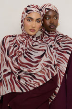 Printed Modal Hijab - Zebra Stripes