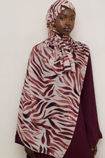 Printed Modal Hijab - Zebra Stripes