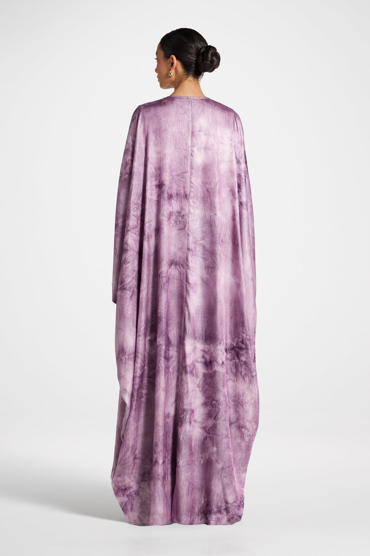 Printed Open Abaya - Taro