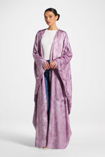 Printed Open Abaya - Taro
