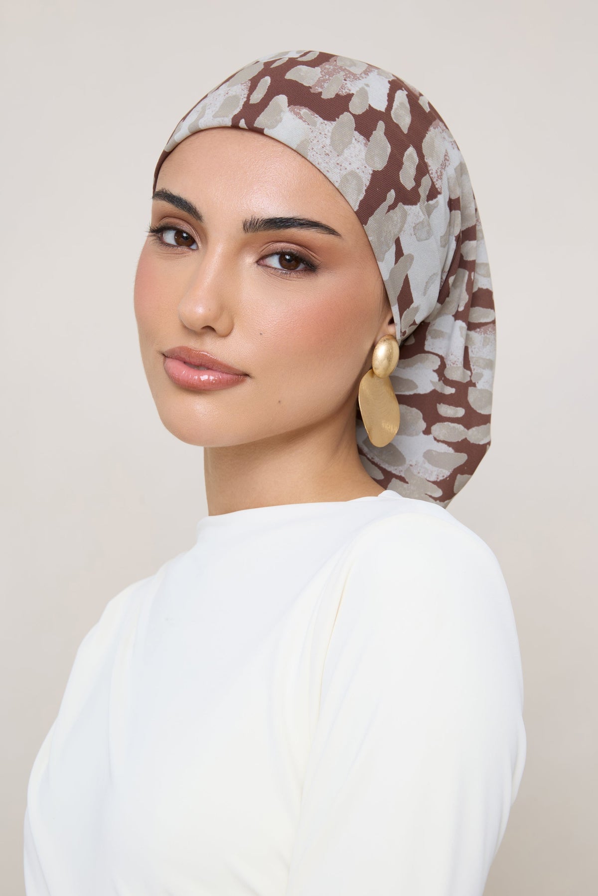 Printed Square Chiffon Hijab - Cloudburst