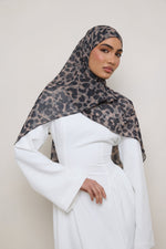 Printed Square Chiffon Hijab - Dune Spots