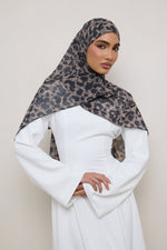 Printed Square Chiffon Hijab - Dune Spots