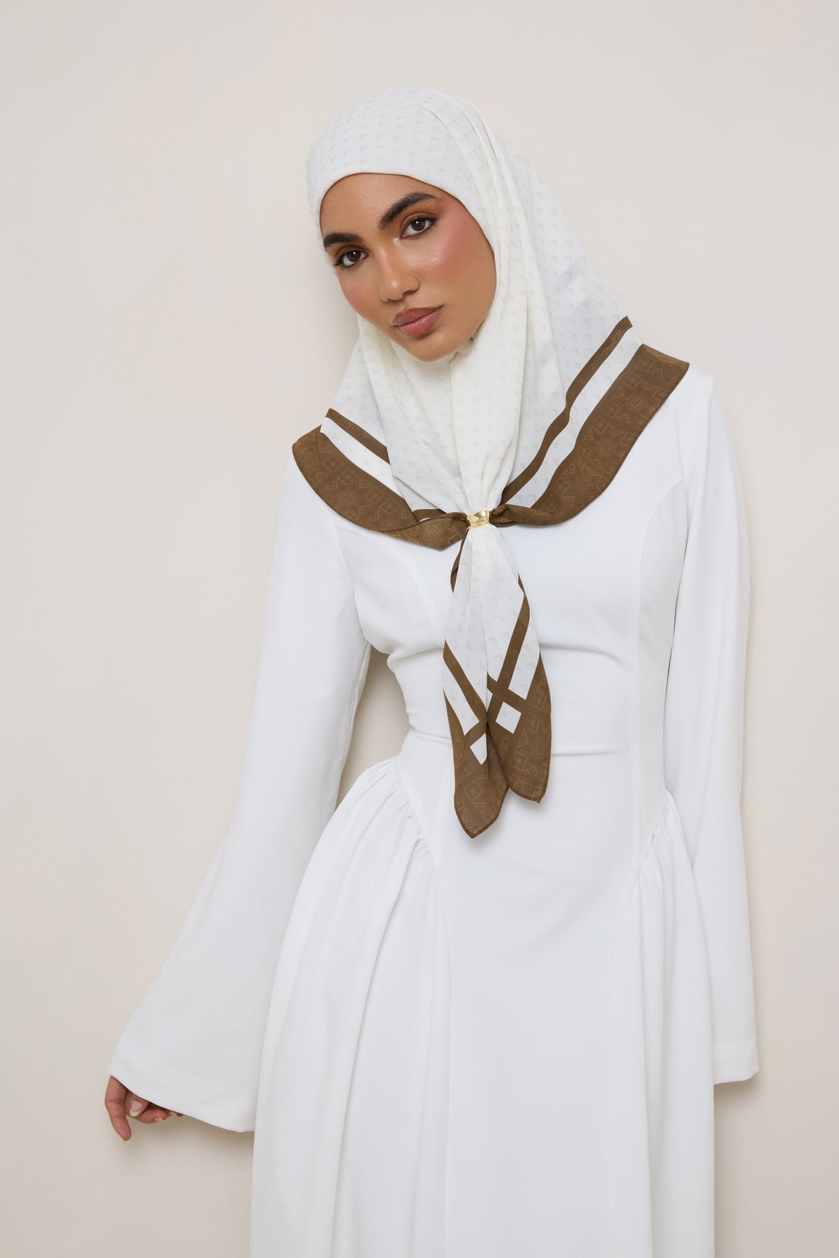 Printed Square Chiffon Hijab - Mosaic