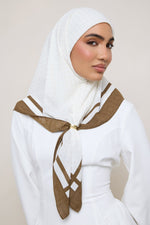 Printed Square Chiffon Hijab - Mosaic