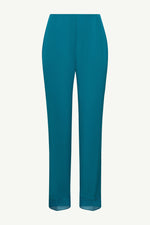 Rayan Organza Trim Trousers - Deep Lagoon