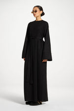 Relaxed Knit Maxi Dress - Black