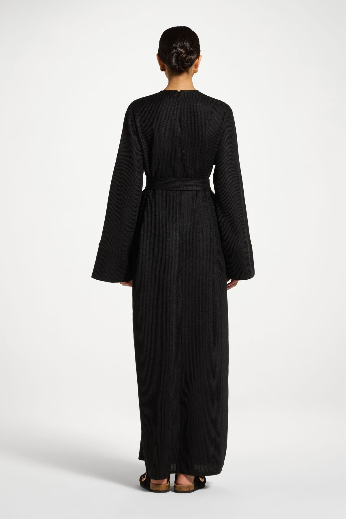Relaxed Knit Maxi Dress - Black