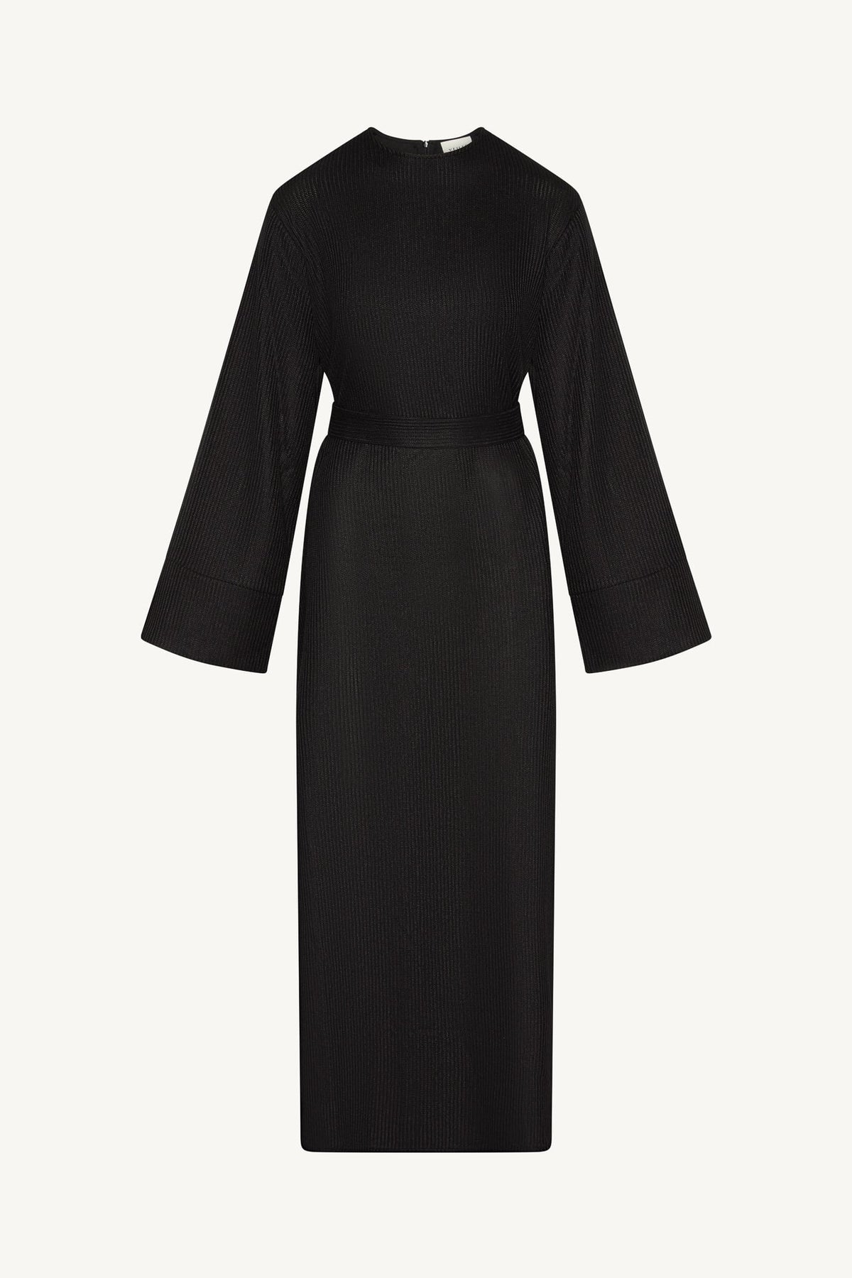 Relaxed Knit Maxi Dress - Black