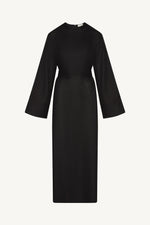 Relaxed Knit Maxi Dress - Black