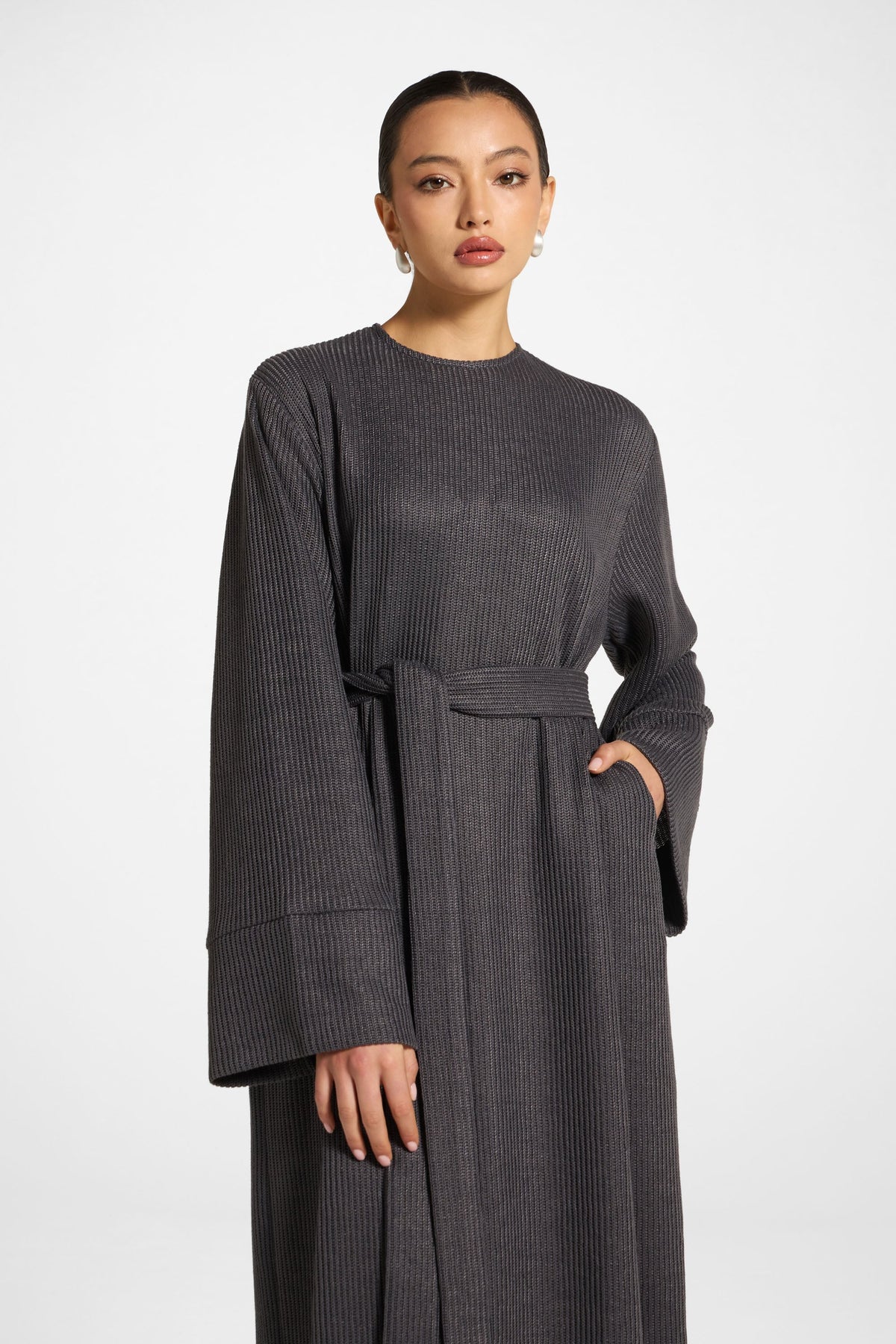 Relaxed Knit Maxi Dress - Iron