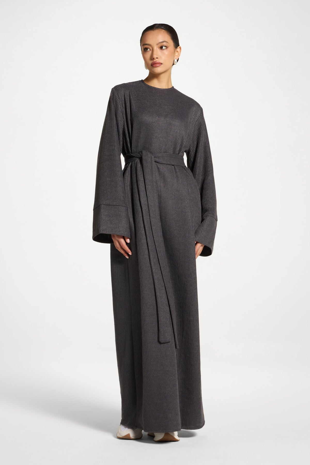 Relaxed Knit Maxi Dress - Iron