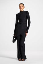 Rouched Swim Tunic - Black