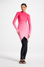 Rouched Swim Tunic - Coral Ombre