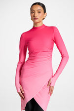 Rouched Swim Tunic - Coral Ombre