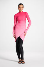 Rouched Swim Tunic - Coral Ombre
