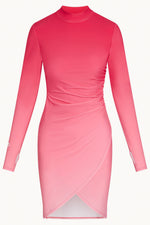 Rouched Swim Tunic - Coral Ombre