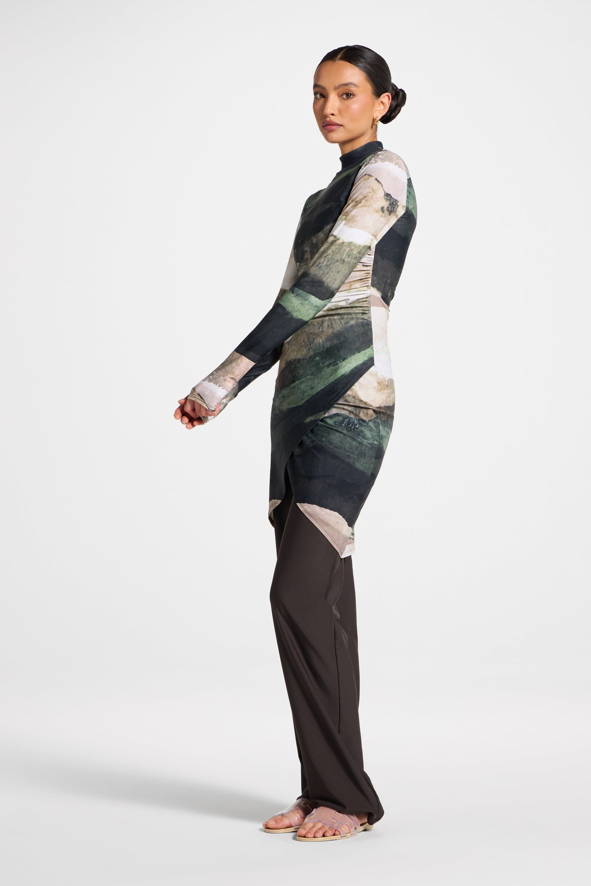 Rouched Swim Tunic - Dune Sands