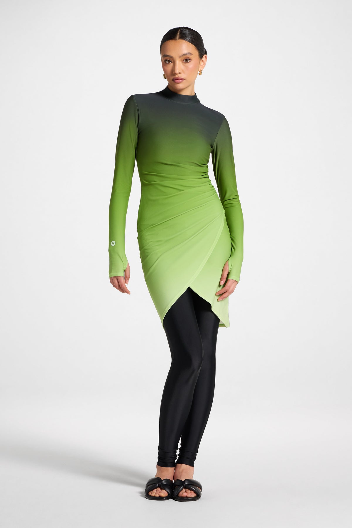 Rouched Swim Tunic - Marine Ombre