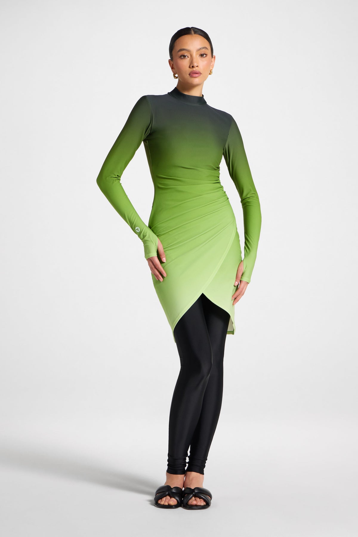 Rouched Swim Tunic - Marine Ombre