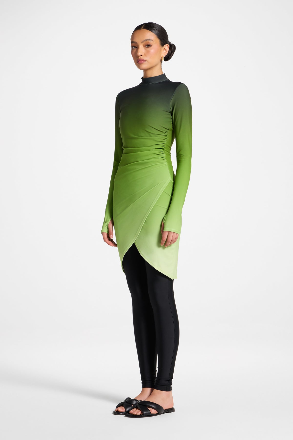 Rouched Swim Tunic - Marine Ombre