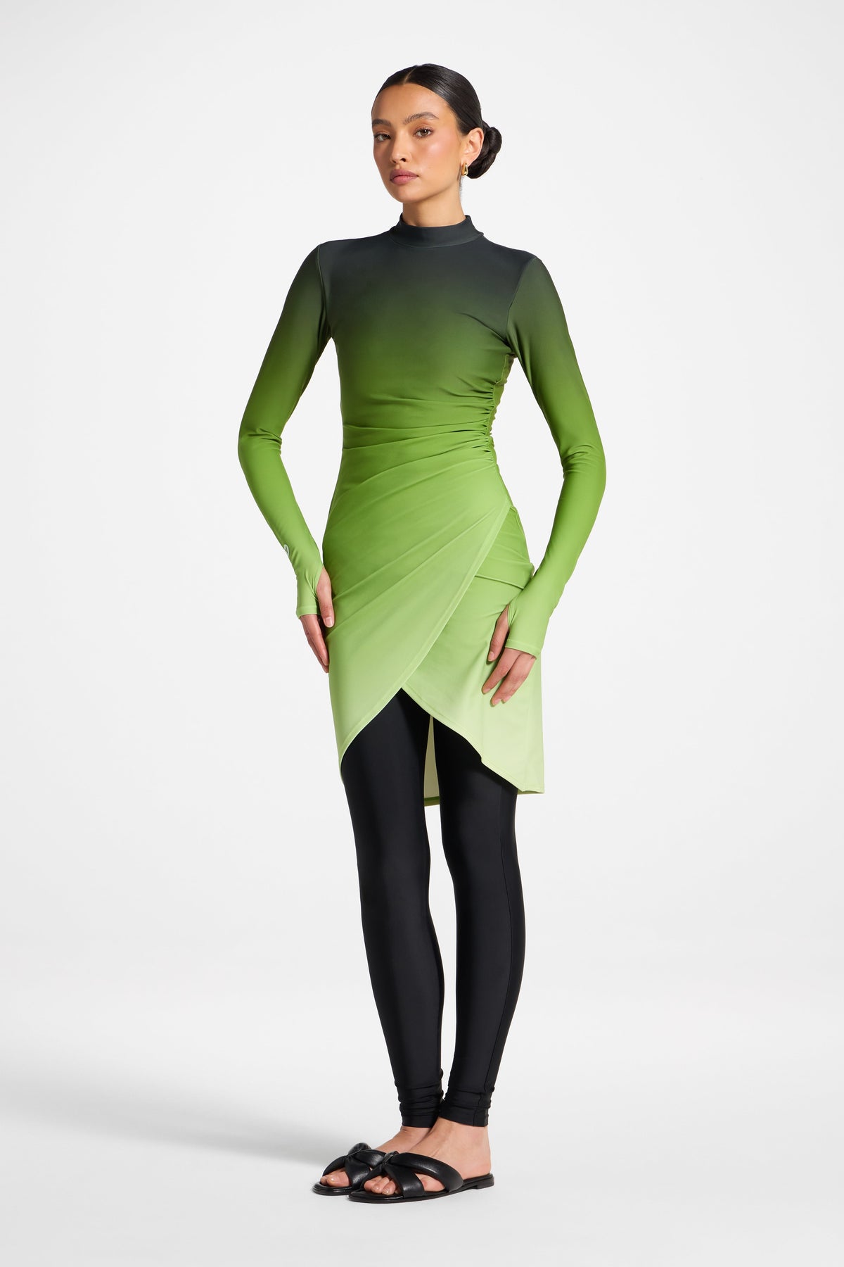 Rouched Swim Tunic - Marine Ombre