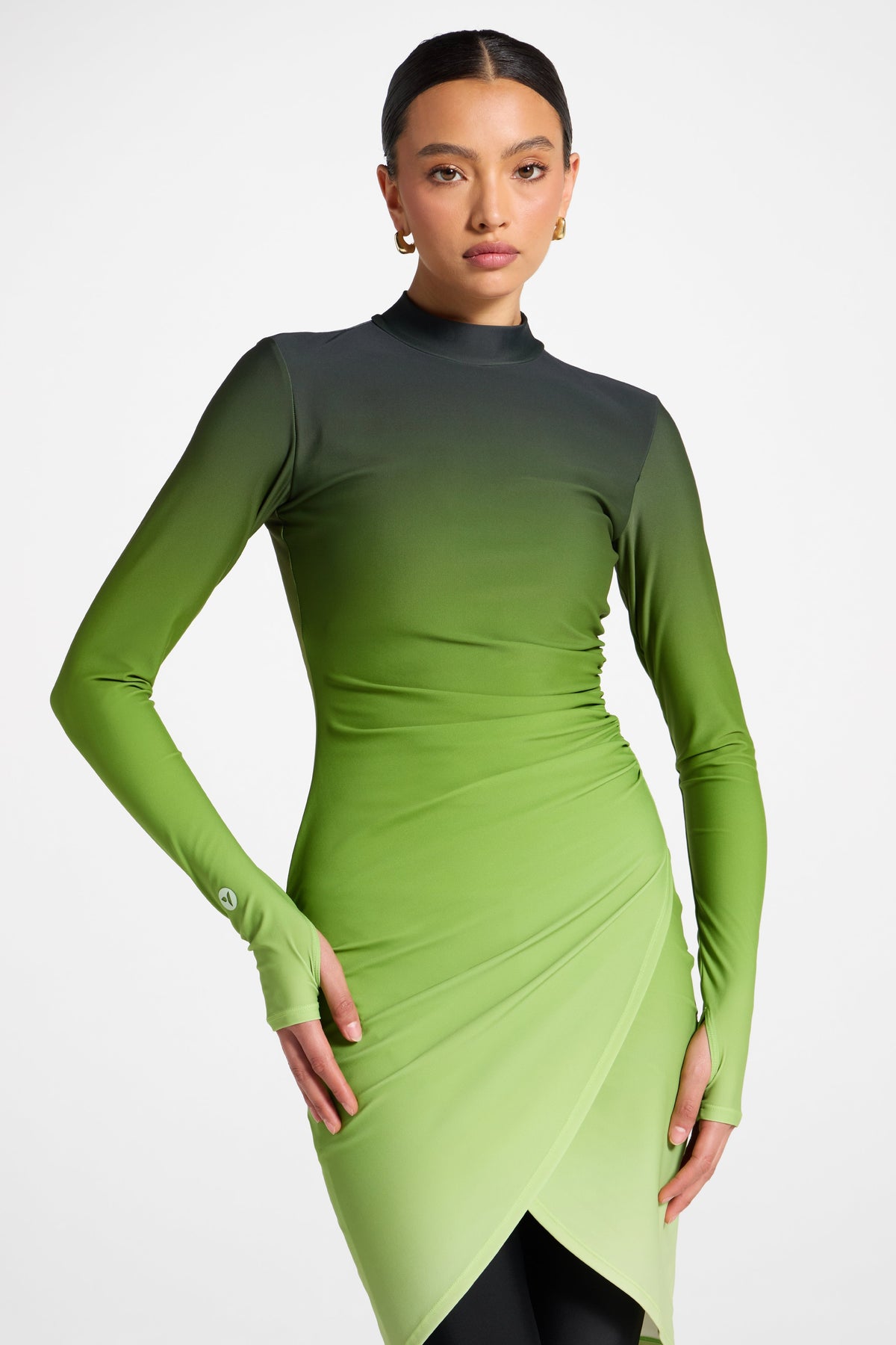 Rouched Swim Tunic - Marine Ombre