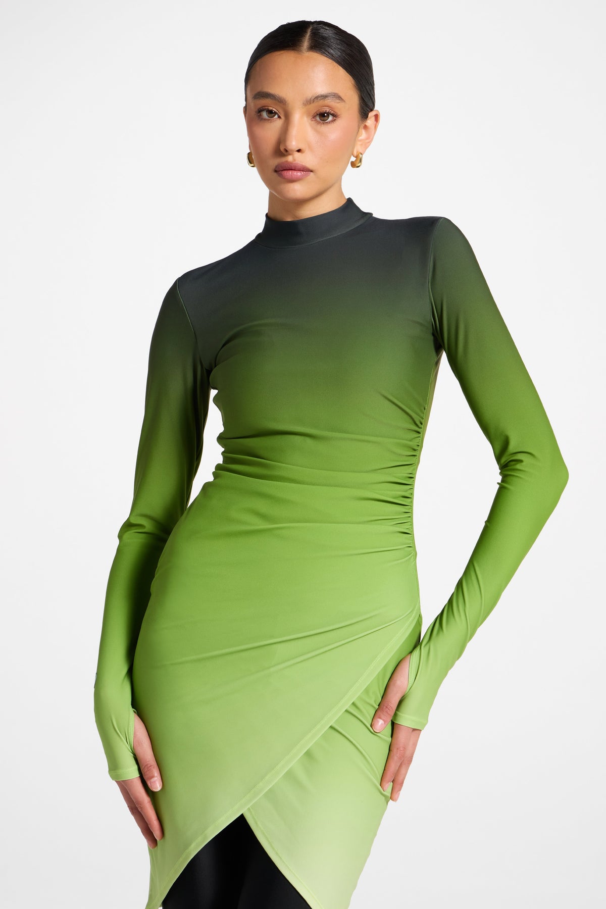 Rouched Swim Tunic - Marine Ombre