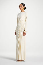 Rouched Wrap Maxi Dress - Ivory