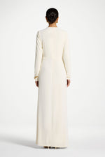 Rouched Wrap Maxi Dress - Ivory