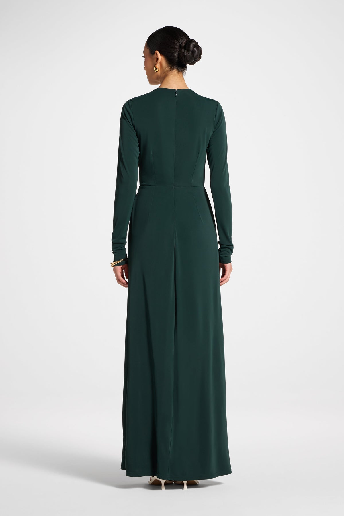 Rouched Wrap Maxi Dress - Scarab
