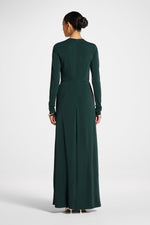 Rouched Wrap Maxi Dress - Scarab