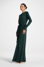 Rouched Wrap Maxi Dress - Scarab