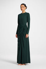 Rouched Wrap Maxi Dress - Scarab