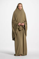 Ruffle Jersey Prayer Set - Olive