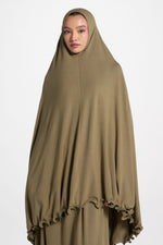 Ruffle Jersey Prayer Set - Olive