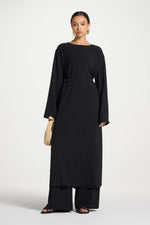 Safina Side Slit Tunic - Black