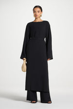 Safina Side Slit Tunic - Black