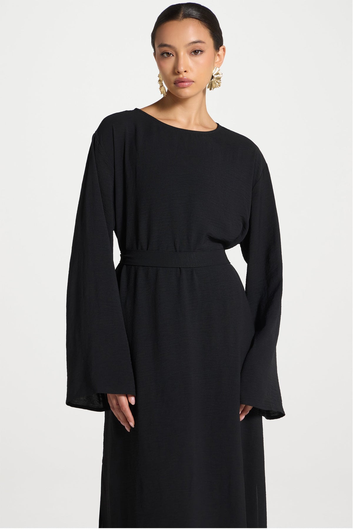 Safina Side Slit Tunic - Black
