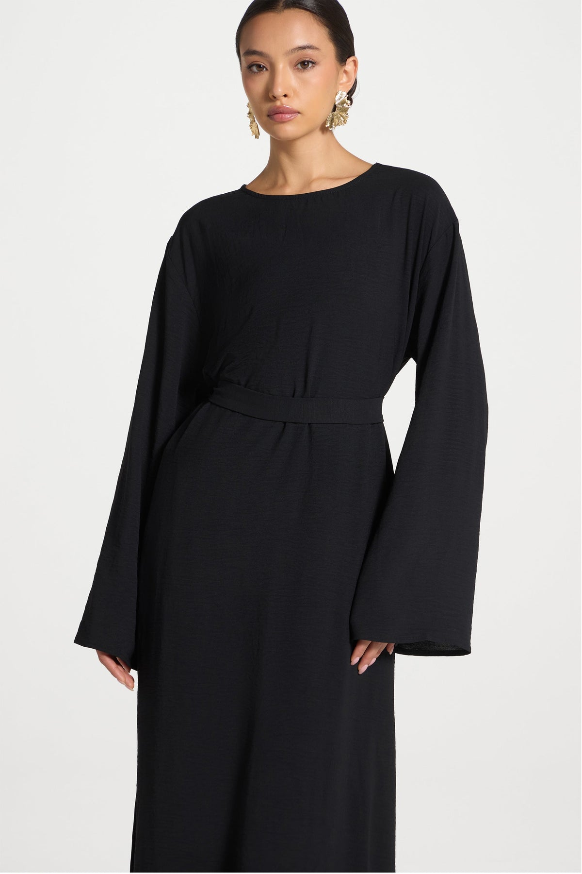 Safina Side Slit Tunic - Black