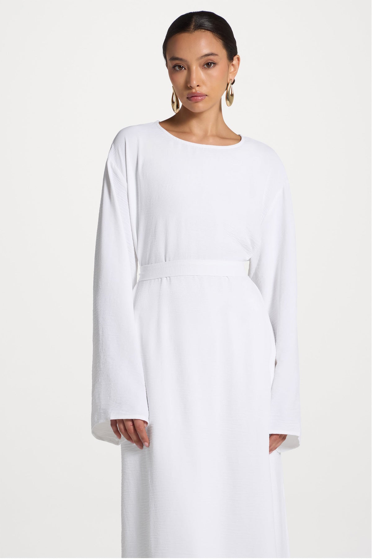 Safina Side Slit Tunic - White