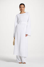Safina Side Slit Tunic - White