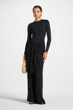Safina Wrap Sarong & Pants Set - Black