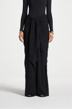 Safina Wrap Sarong & Pants Set - Black